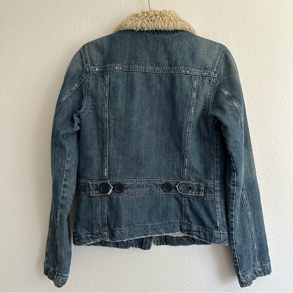 Vintage Y2K Abercrombie and Fitch faux fur denim jacket - Picture 4 of 6